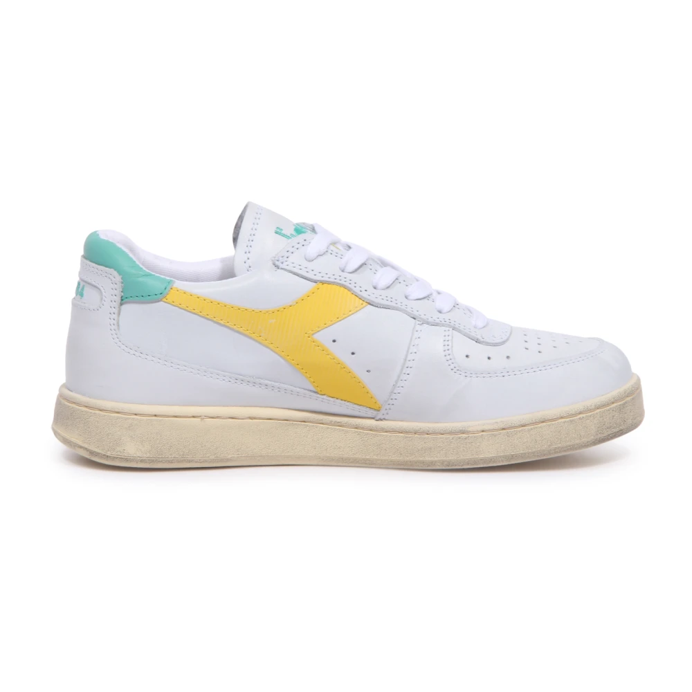 Diadora Women's White Sneakers, 3 Uk, Vintage Low Top Basket Trainers
