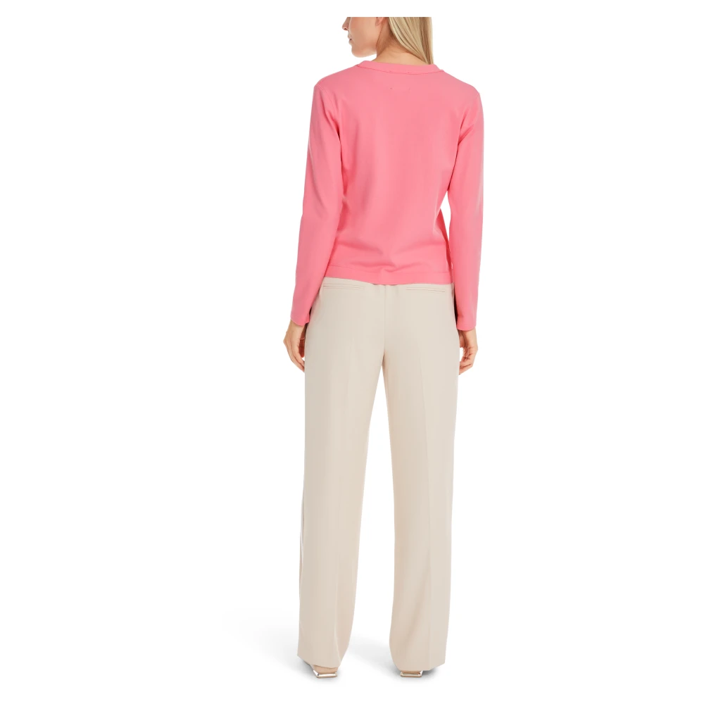 Marc Cain Klassieke Gebreide Vest Pink Dames