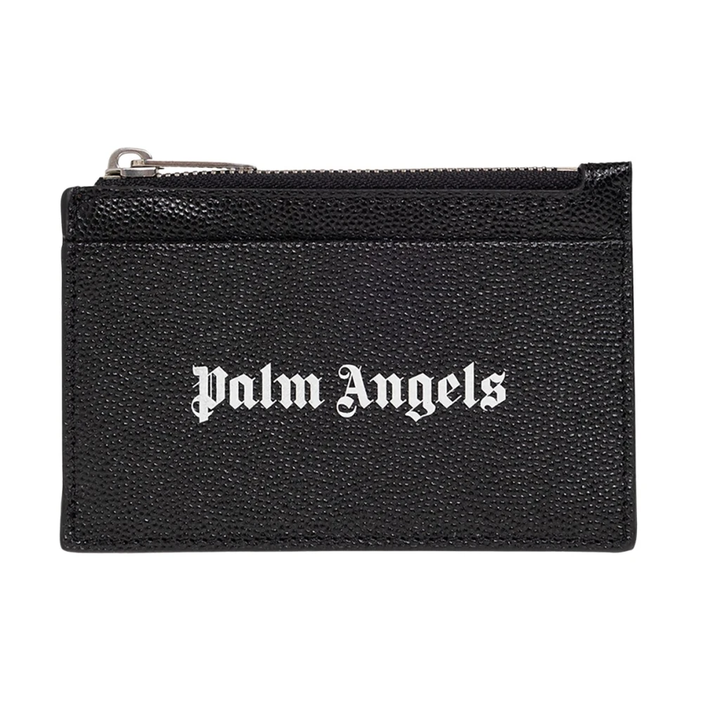 Palm Angels , Wallets & Cardholders, Male, Black, One Size, Card Holder With Logo
