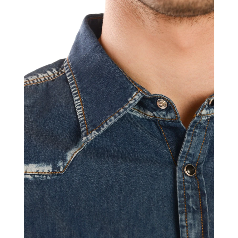 Daniele Alessandrini TRE Shirt Blue Heren