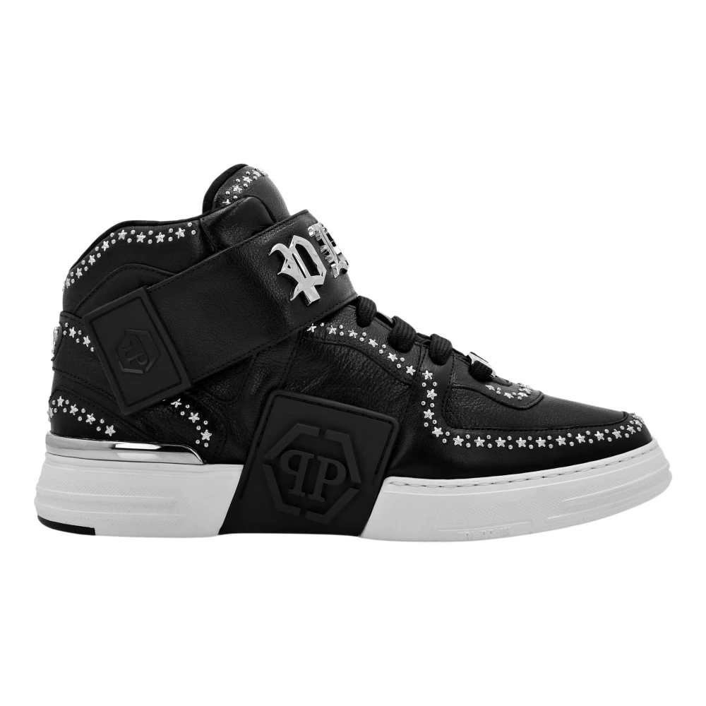 Philipp Plein Mid-Top Sneakers Gothic Plein unisex Schoenen Zwart