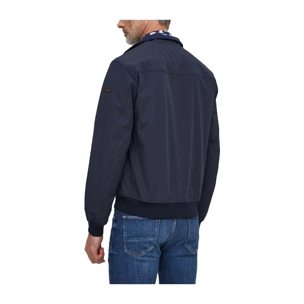 PAUL & SHARK Lichtgewicht Polyester Parka Jas Blue Heren