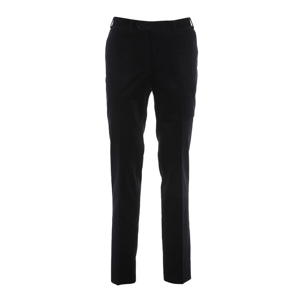 Canali Blauwe regular fit broek met zakken Blue Heren