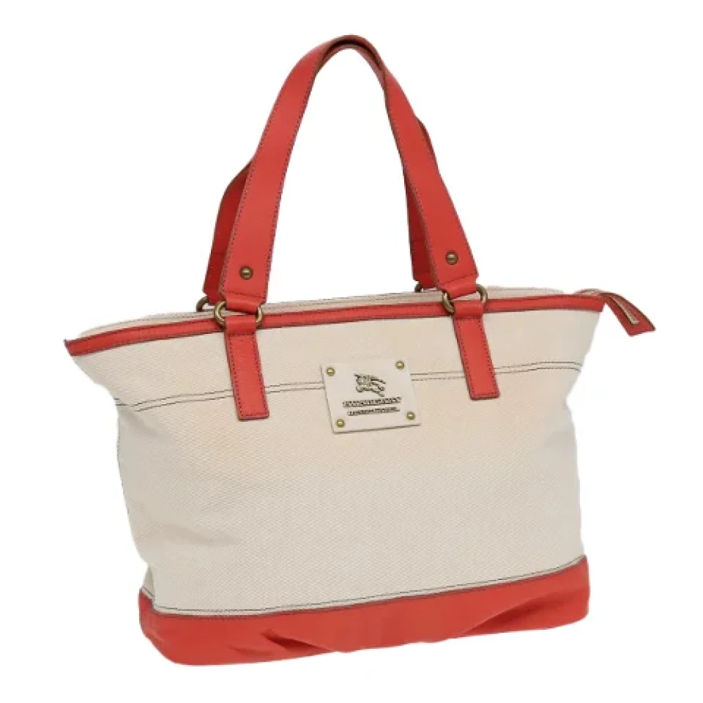 Burberry Vintage Pre-owned Canvas shoulder-bags White Dames