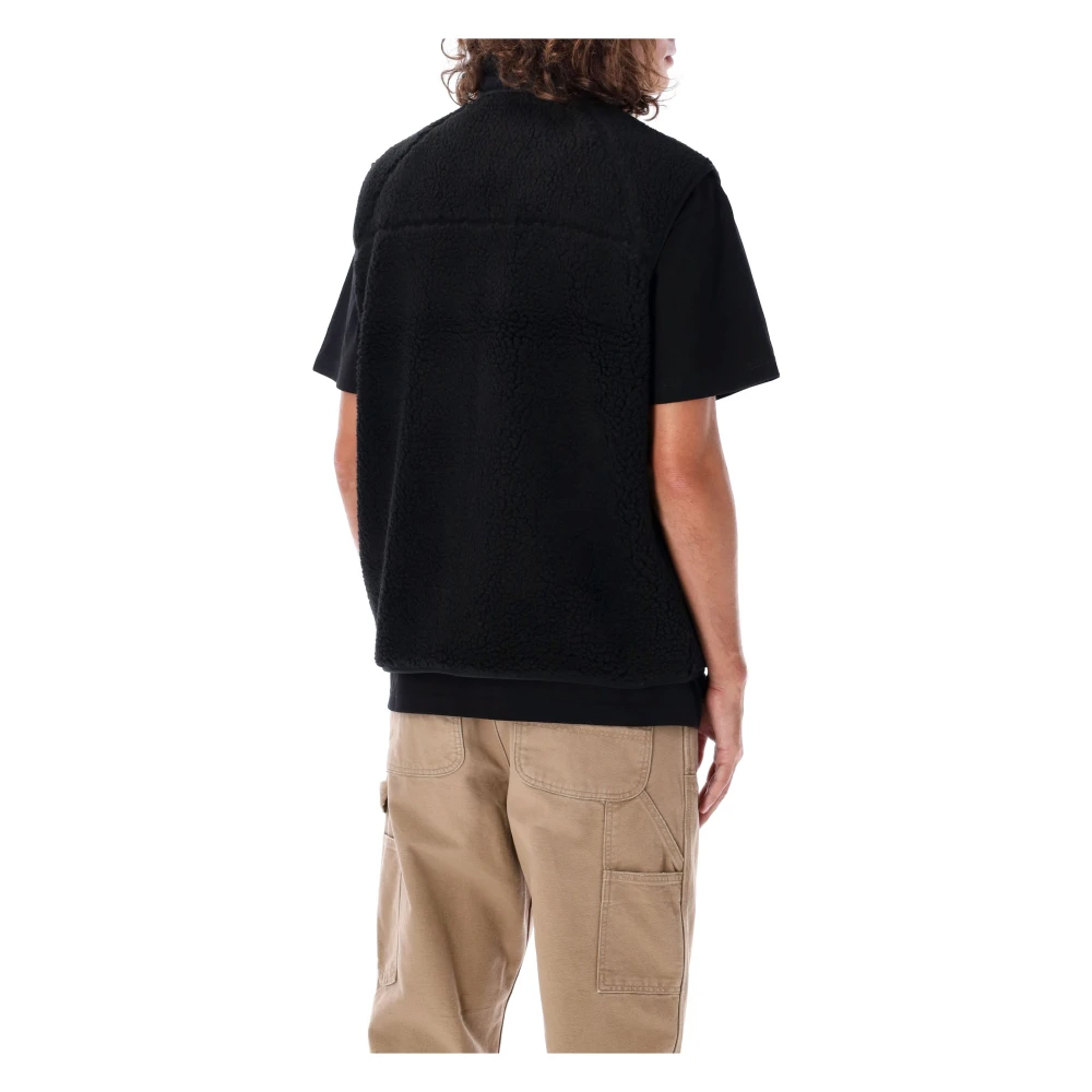 Carhartt WIP Zwarte Buitenkleding Vest Aw24 Black Heren