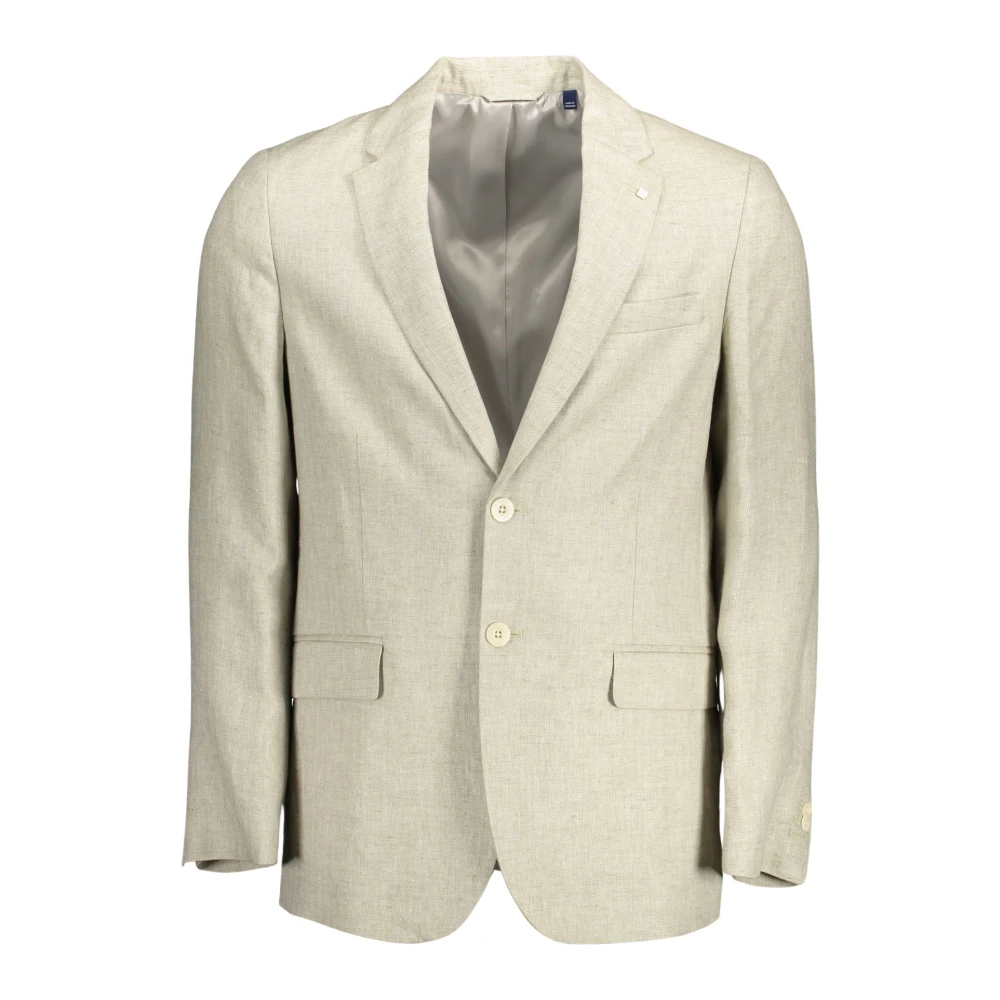 Gant Beige Linen Blazer Jacket - IT52 | XL - Image 3