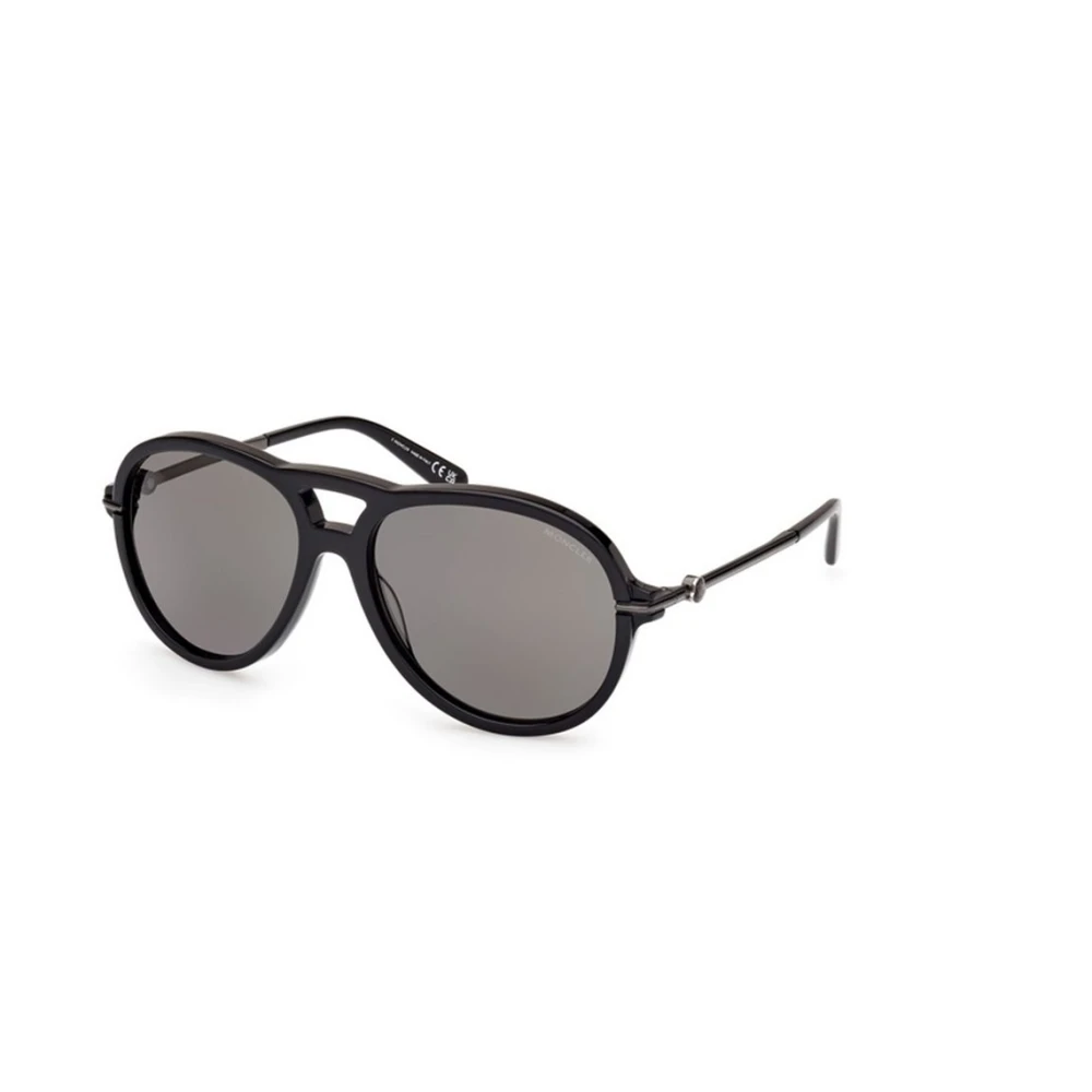 Moncler Peake Ml0288 01A Zonnebril Glanzend Zwart Rook Black Unisex