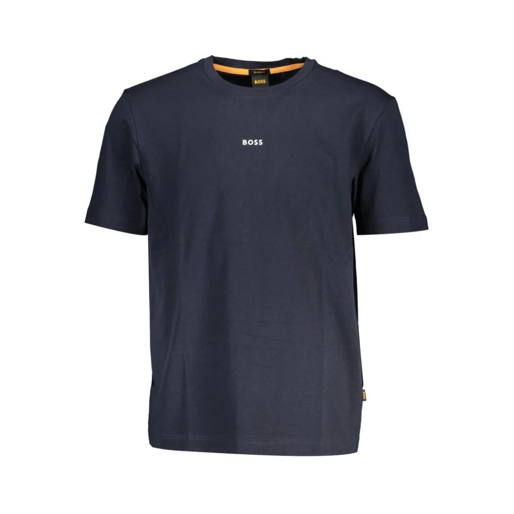 Hugo Men's Blue T-Shirts, S, Cotton Logo T-Shirt