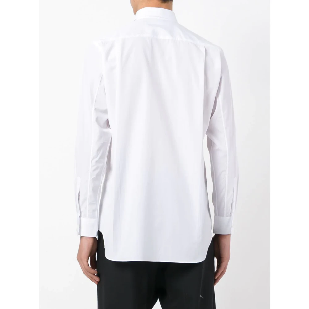 Comme des Garçons Play Zwarte hart geborduurde shirt White Heren