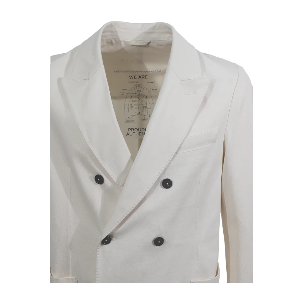 Circolo 1901 Linnen Peak Revers Jas White Heren