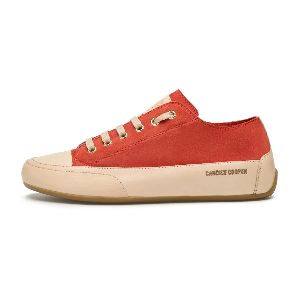 Candice Cooper Leather and suede sneakers Rock S Dames Schoenen Rood