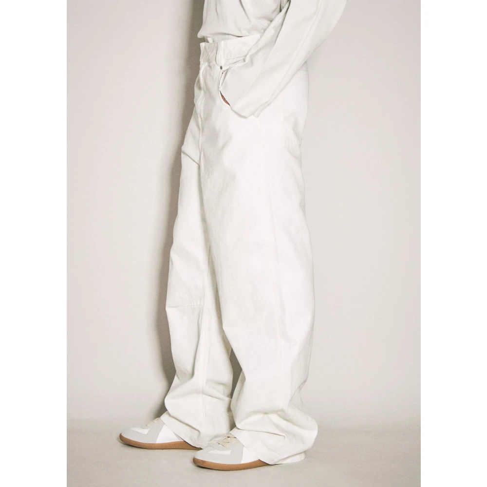 Entire Studios Wijde jeans met middelhoge taille White Heren