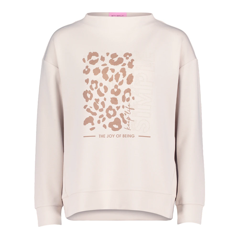 Betty Barclay Glitter Turtleneck Sweatshirt Beige Dames