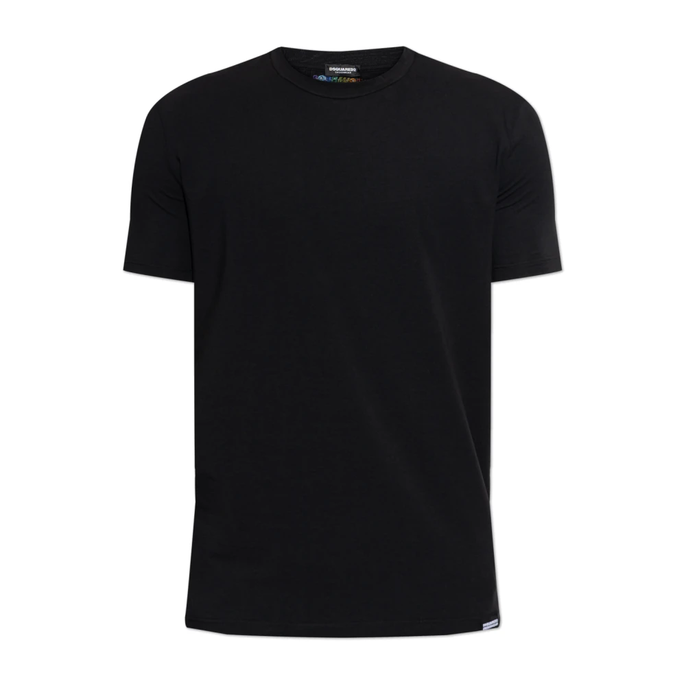 Dsquared2 Men's Black T-Shirts, S, Underwear T-Shirt With A Round Neckline
