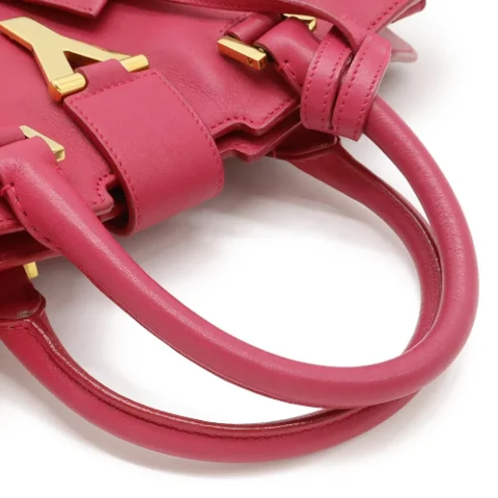 Yves Saint Laurent Vintage Pre-owned Leather handbags Red Dames