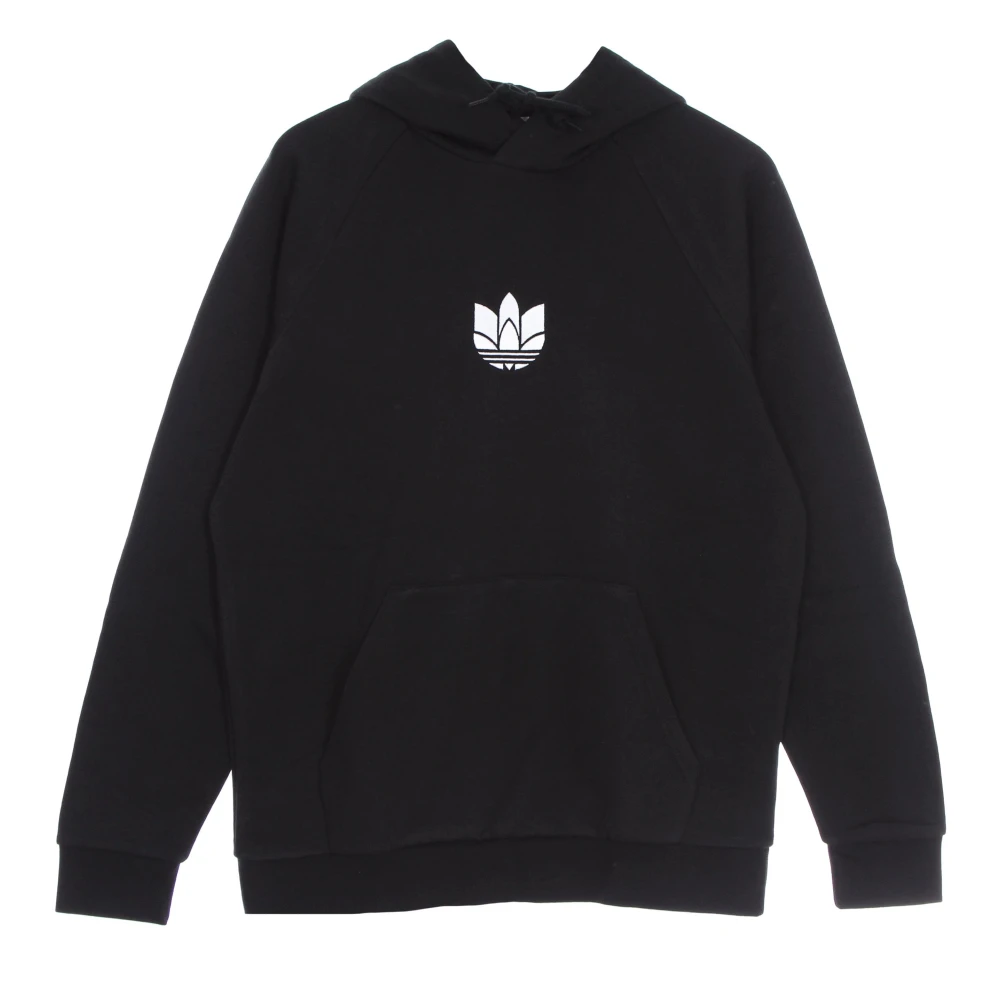 Adidas Men's Black 3D Trefoil Hoodie Sweatshirt - Long Sleeve Training Tops - Xl - Sport