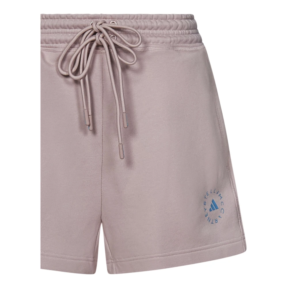 Adidas Roze Shorts met Elastische Tailleband Pink Dames