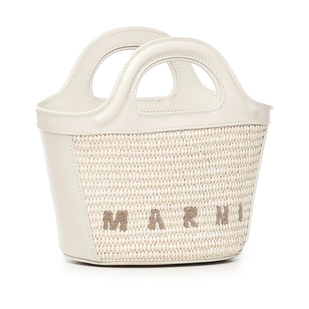 Marni Tropicalia Leren Tas Wit White Dames