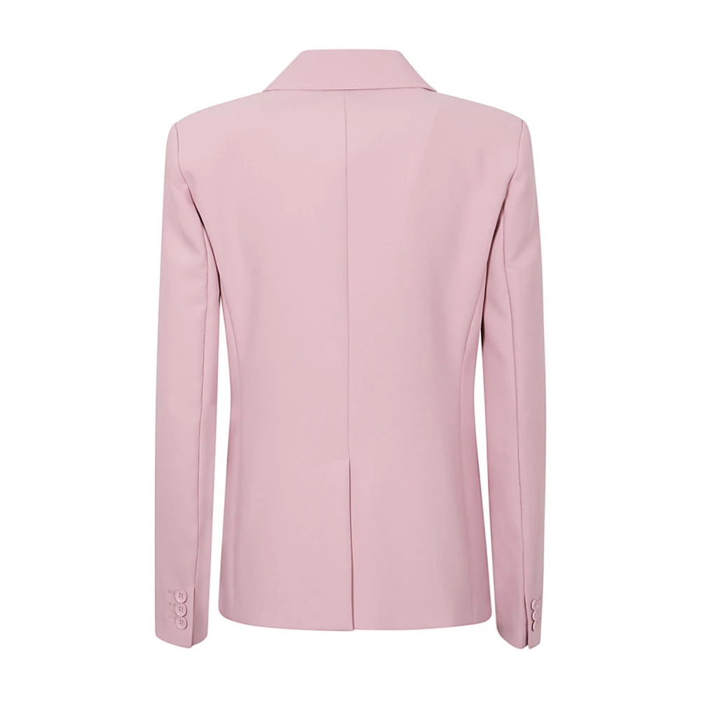 Max Mara Weekend Roze Viscose Blazer met Klassieke Revers Pink Dames