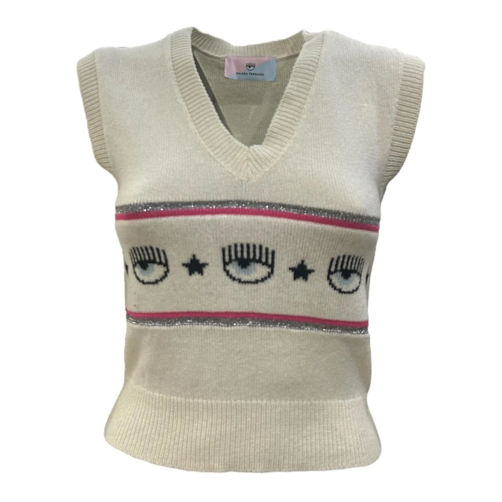 Chiara Ferragni Collection Donna Bianco Maglie, S, New,