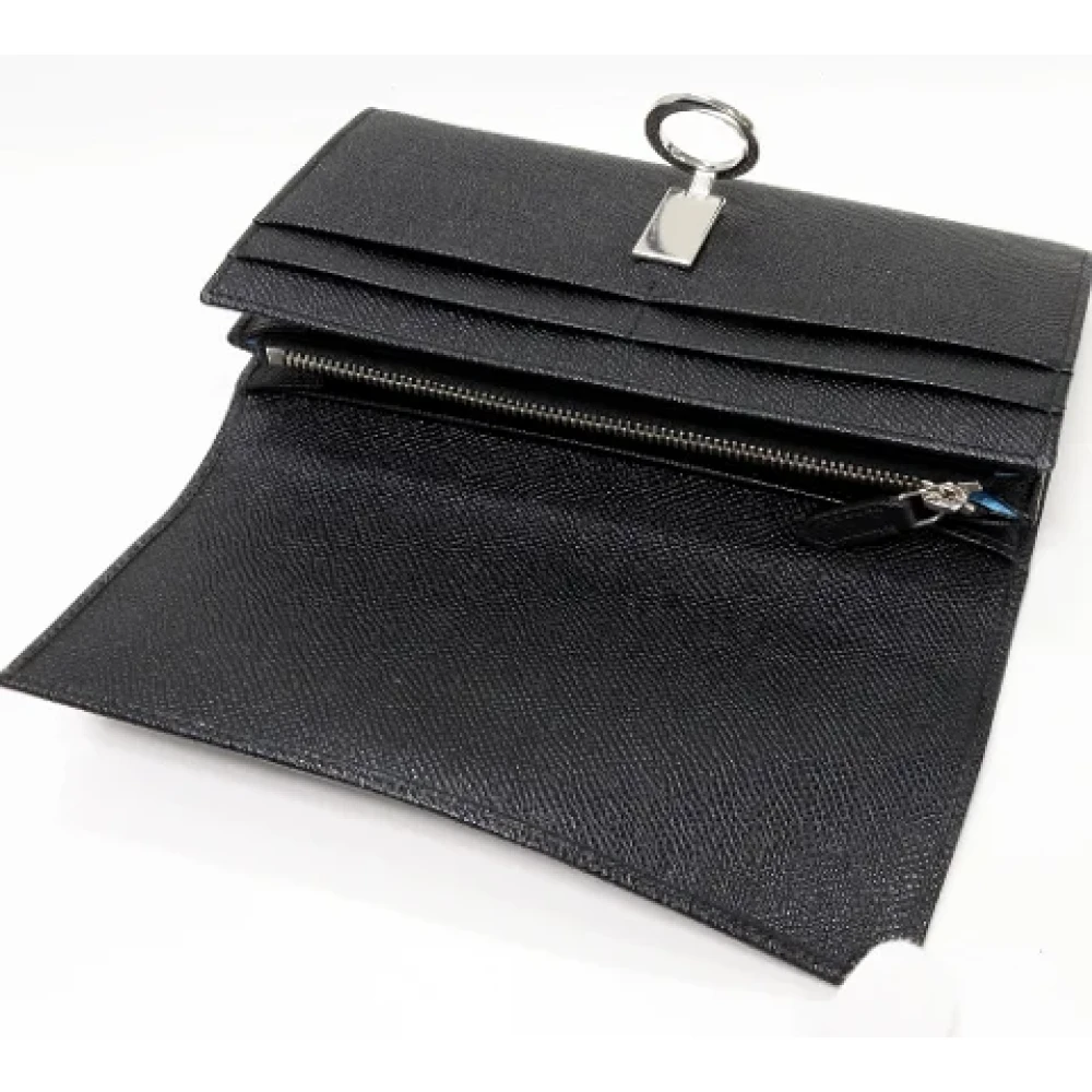Bvlgari Vintage Pre-owned Leather wallets Black Dames
