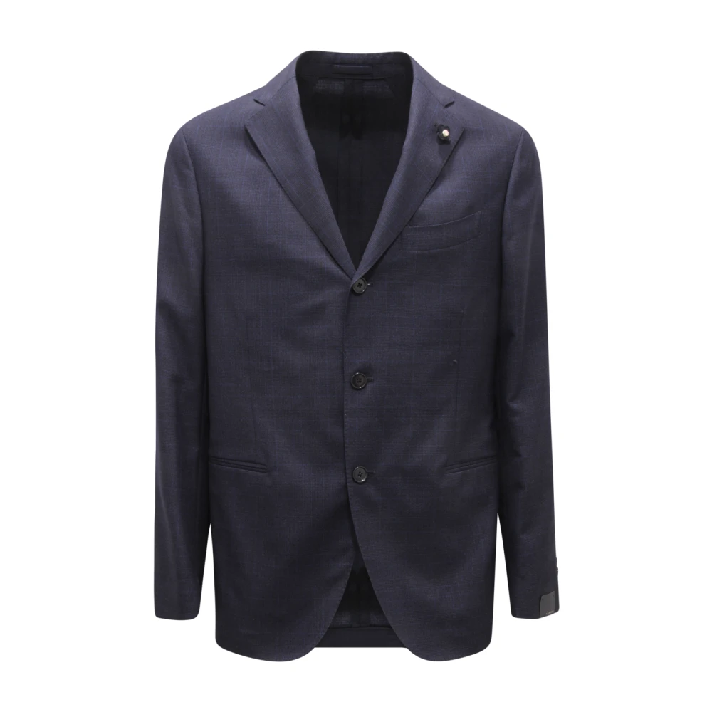 Lardini Men's Blue Blazers, L, Wool Suit
