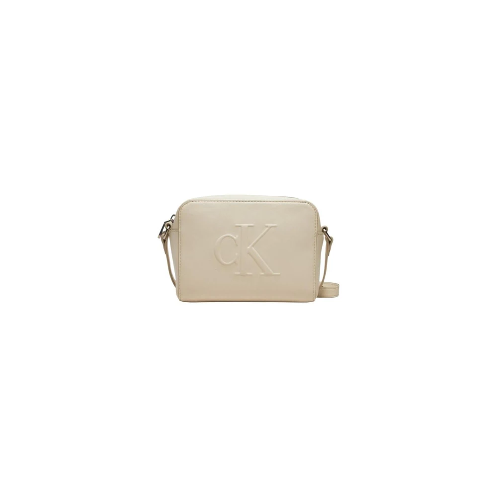 Calvin Klein Jeans Crème Faux Leren Handtas Dames Collectie Beige Dames