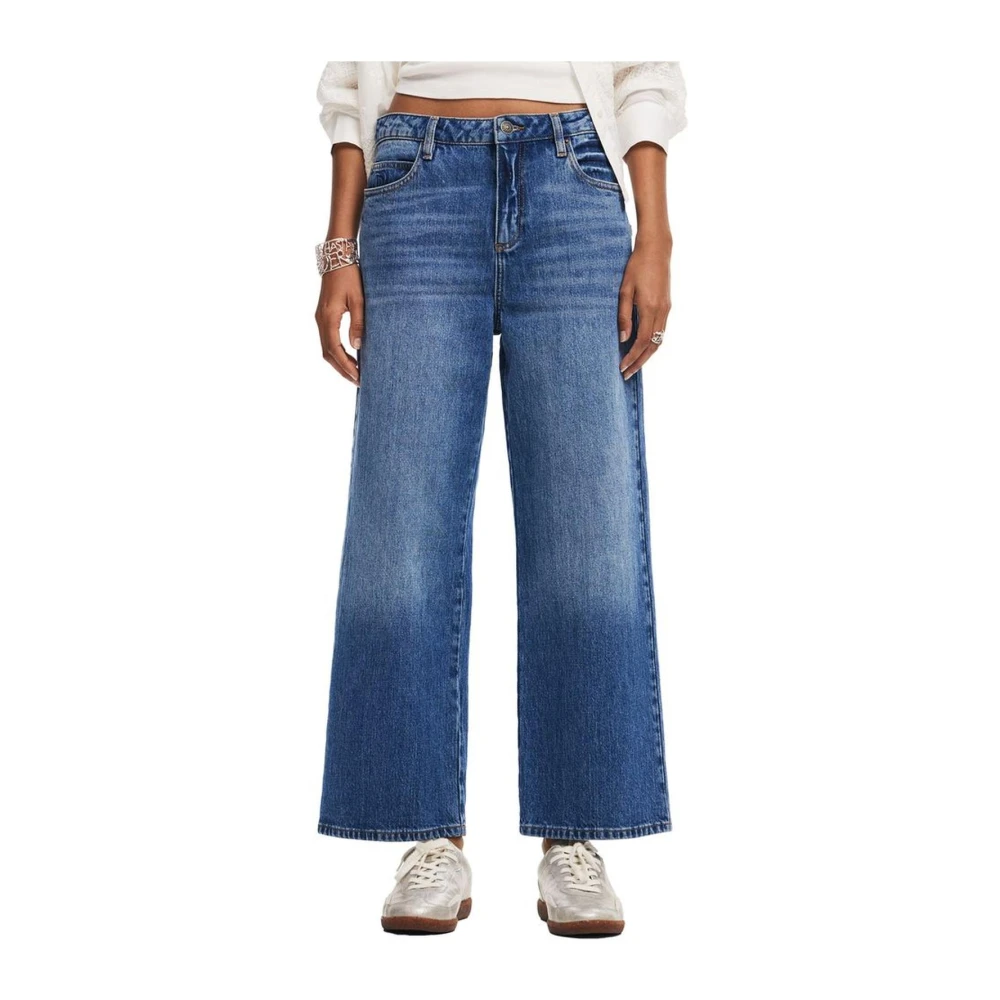 Desigual Katoenen Jeans & Pant met Elastaan Blue Dames