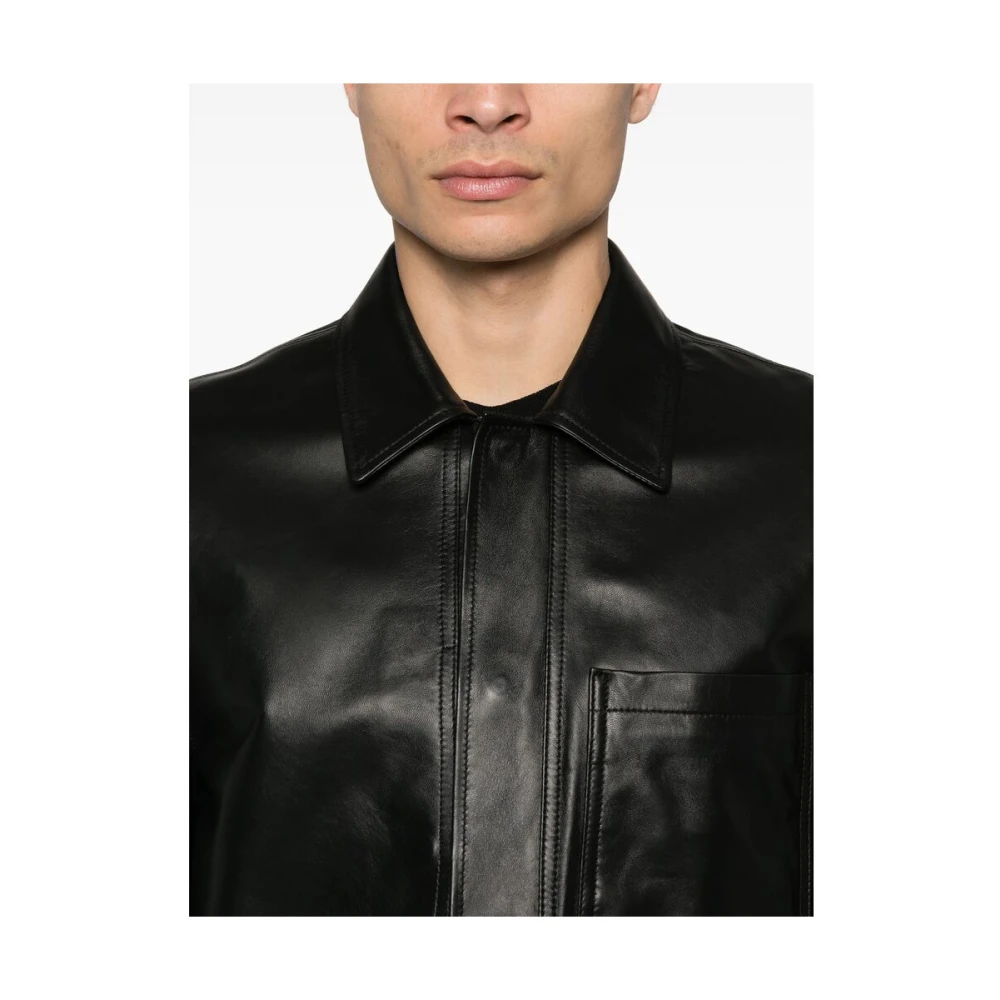 Tagliatore Leren bovenkleding Black Heren