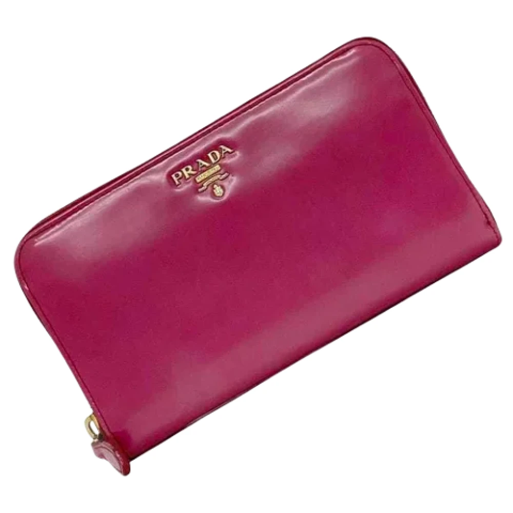 Prada Vintage Pre-owned Leather wallets Pink Dames