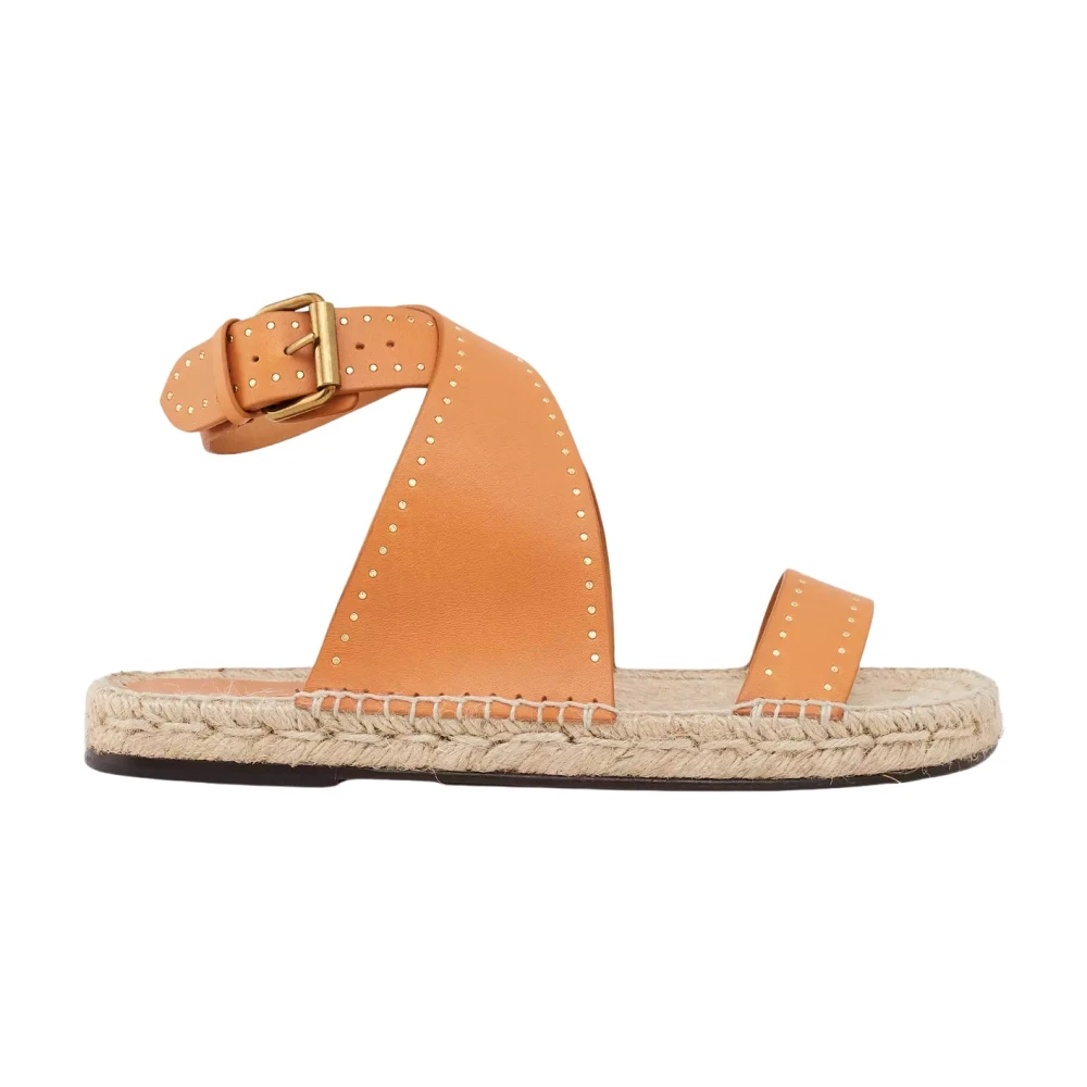 Isabel Marant Women's Brown Flat Sandals, 5 Uk, Leather Illya Sandals