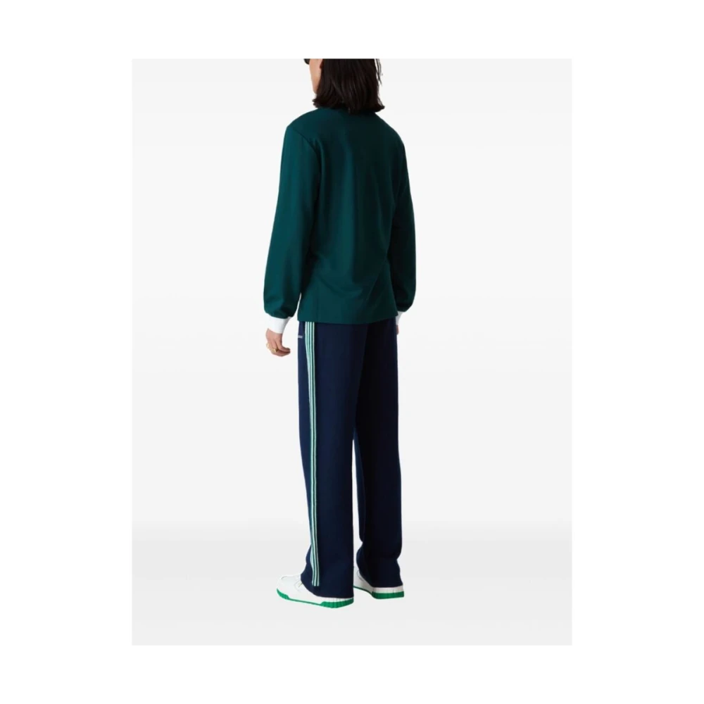 Casablanca Groene Polo Sweater Lange Mouw Green Heren