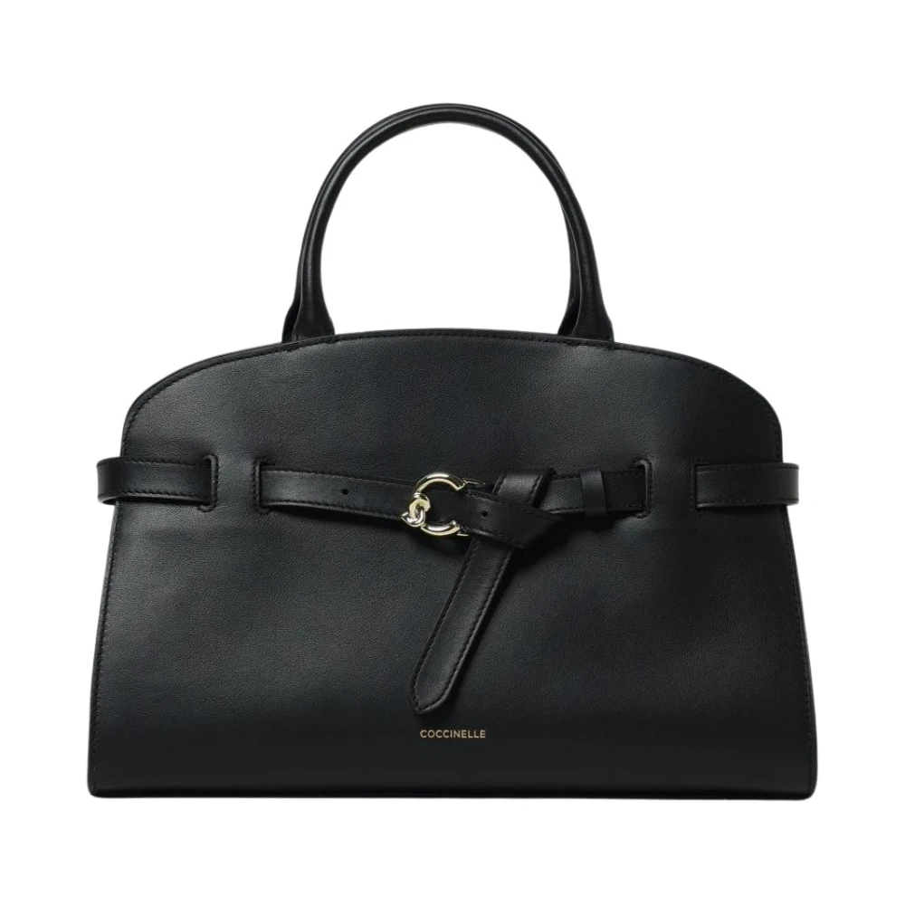 Coccinelle Women's Black Handbags, One Size, Leather Top Handle Bag