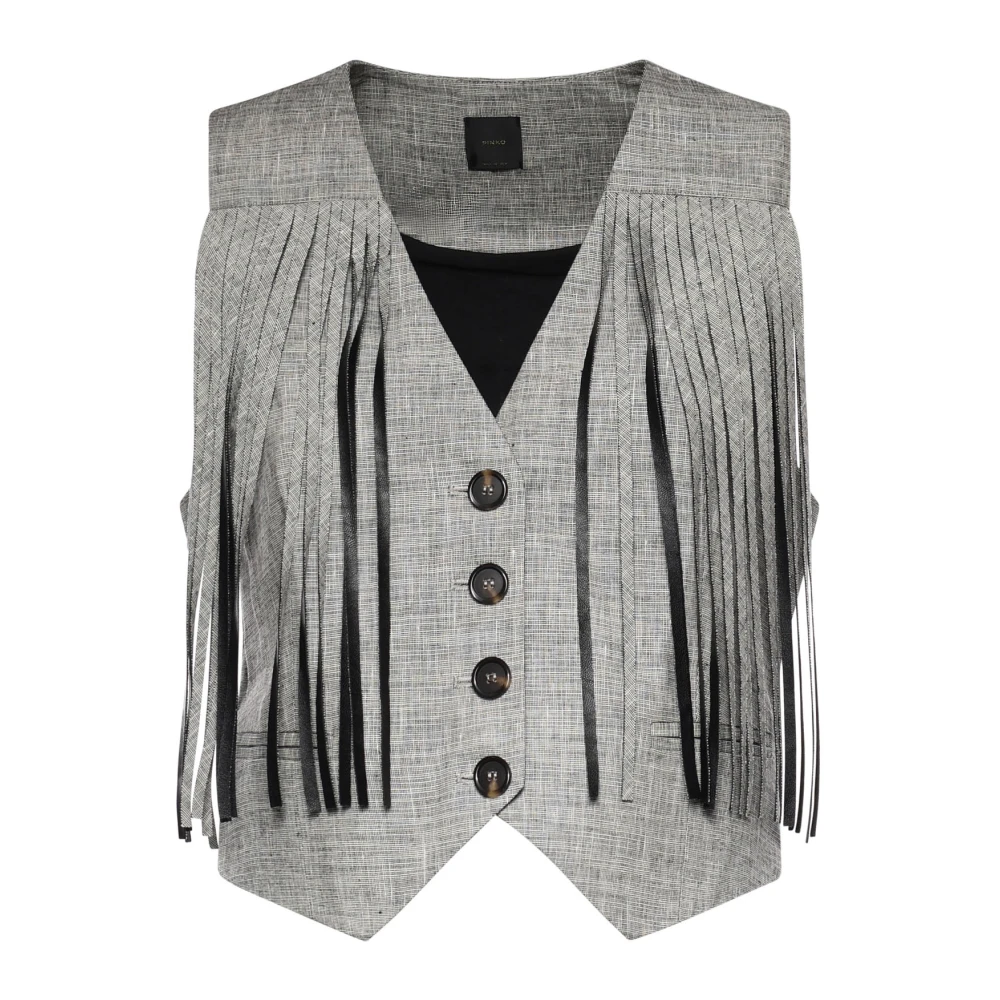 Pinko Women's Gray Boretto Vest - Waistcoats - M - Jackets