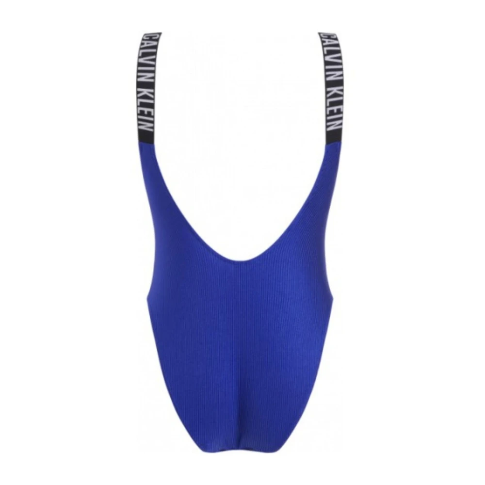 Calvin Klein Scoop Back One Piece Badpak Blue Dames