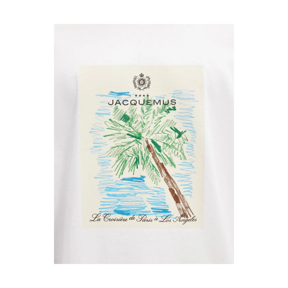 Jacquemus Witte Crew Neck T-shirt White Heren