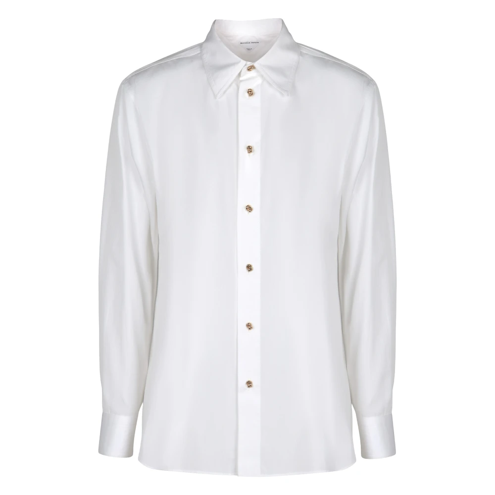 Bottega Veneta Women's White Shirts, Xs, Cotton Poplin Shirt