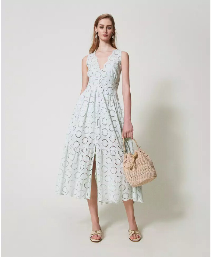 robe-en-coton-vert-dand-39-eau-brodee