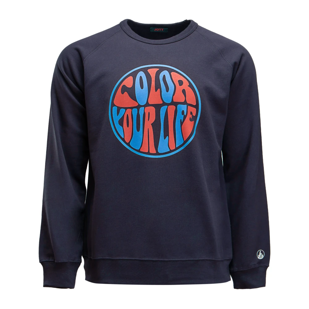 Jott Heren Camino Funday Sweatshirt Blue Heren