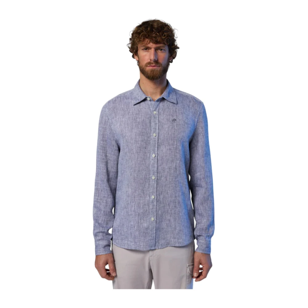 North Sails Lange mouwen overhemd Blue Heren