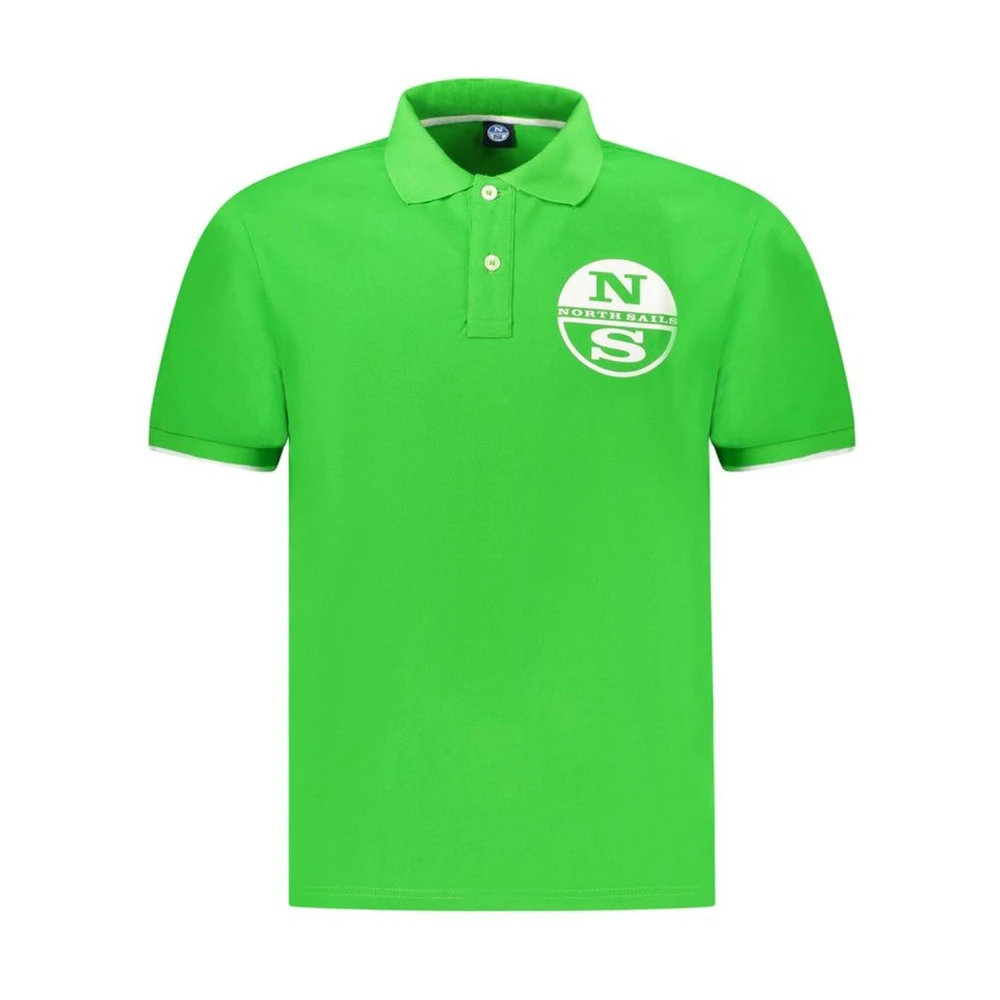 North Sails Men's Green Polo Shirts, L, Cotton Polo Shirt Classic Style