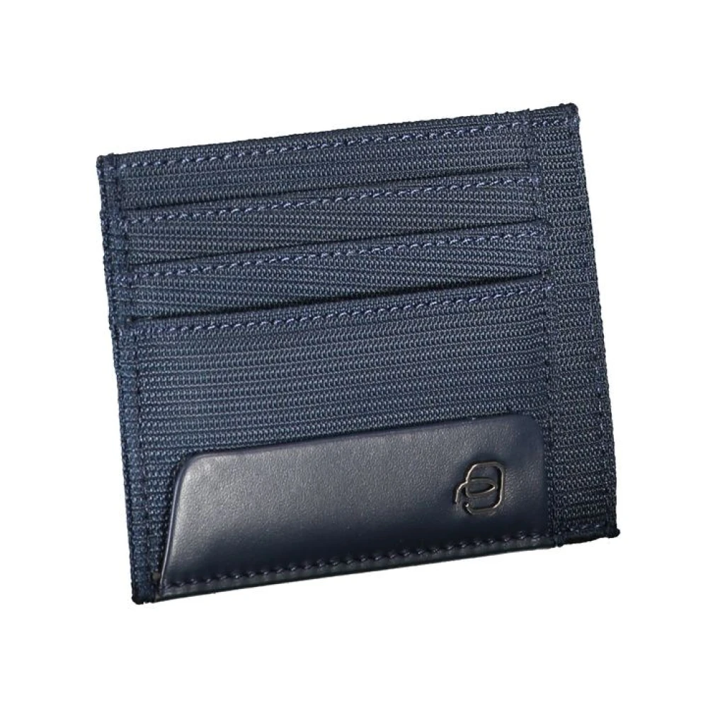 Piquadro Elegante blauwe kaarthouder met contrastdetails Blue Heren
