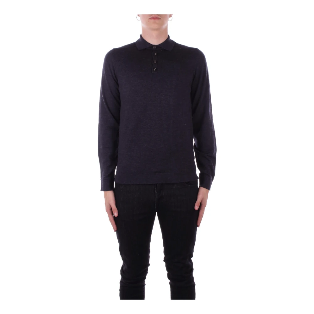 Alpha Studio Antraciet T-shirts en Polos met Logo Gray Heren