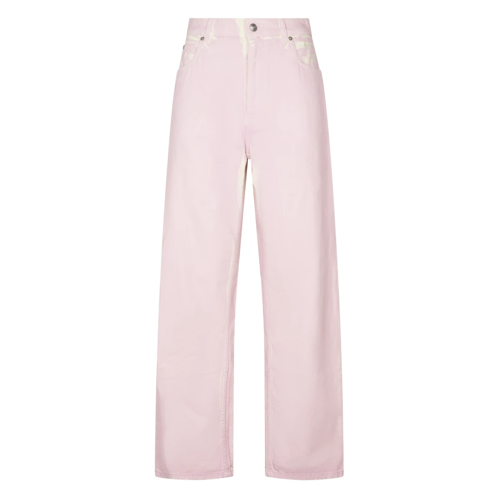 Marni Women's Pink High-Rise Wide-Leg Jeans - Wide Jeans - Xs - Jeans