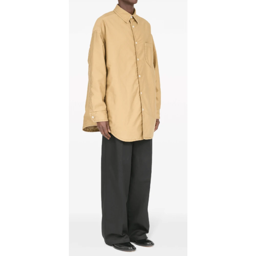 Maison Margiela Beige Katoenen Oversized Shirt Beige Heren