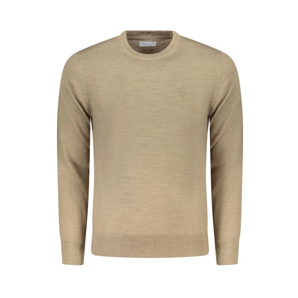 North Sails Brown Embroidered Jumper - Male - Round-Neck Knitwear - M - Knitwear