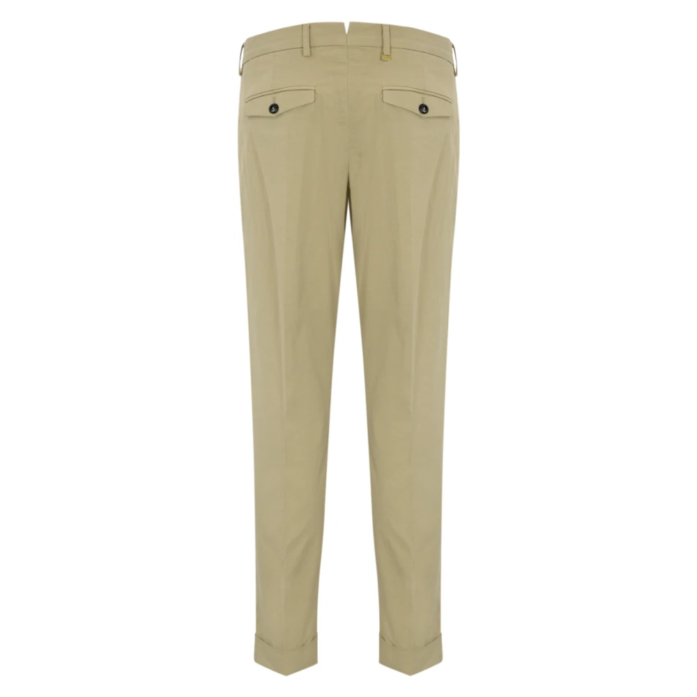 PT Torino Slim Katoenen Gabardine Broek Beige Heren