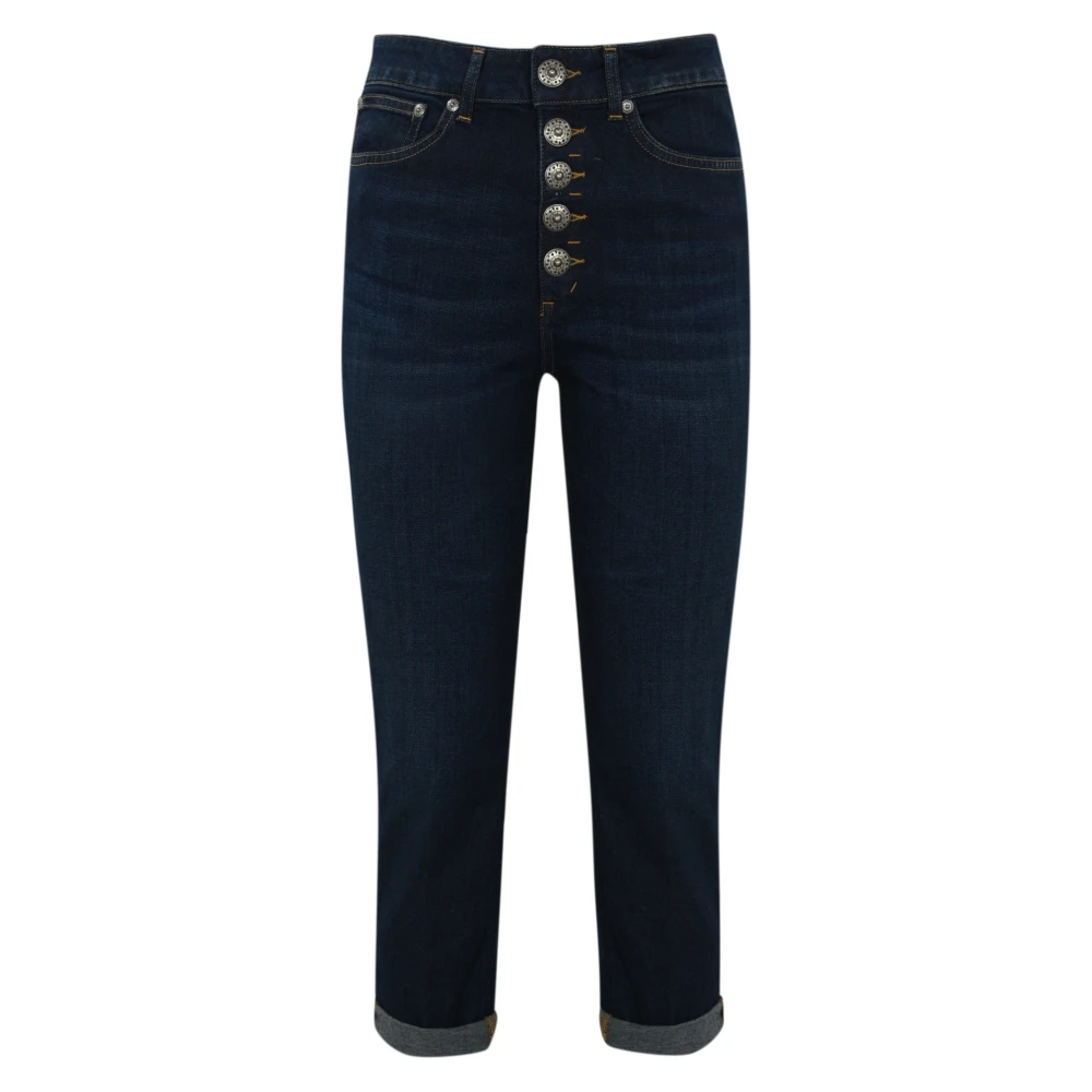 Dondup Denim Cropped Loose Fit Broek Blue Dames