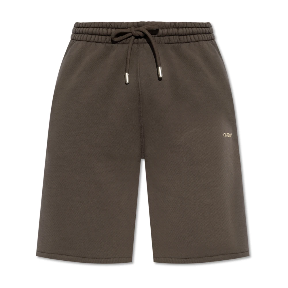 Off White Logo shorts Brown, Herr