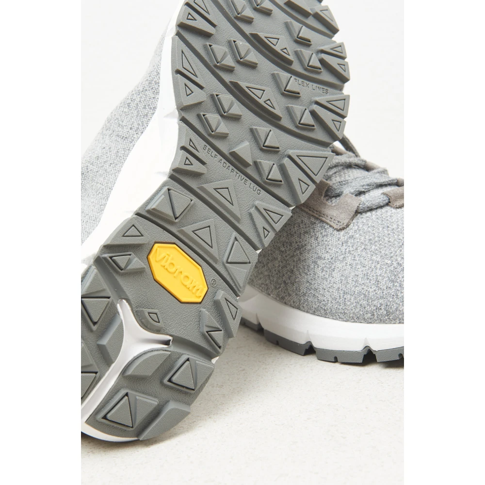 PESERICO Stoffen en echte leren sneakers Gray Heren